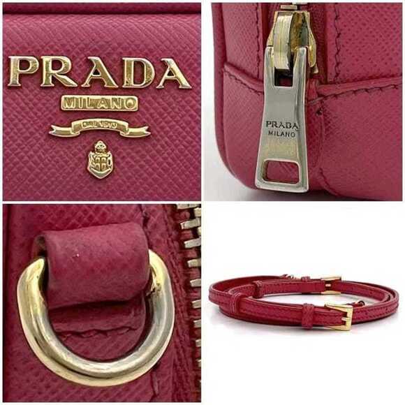 PRADA Pink Leather Saffiano Shoulder Bag - Picture 5 of 11